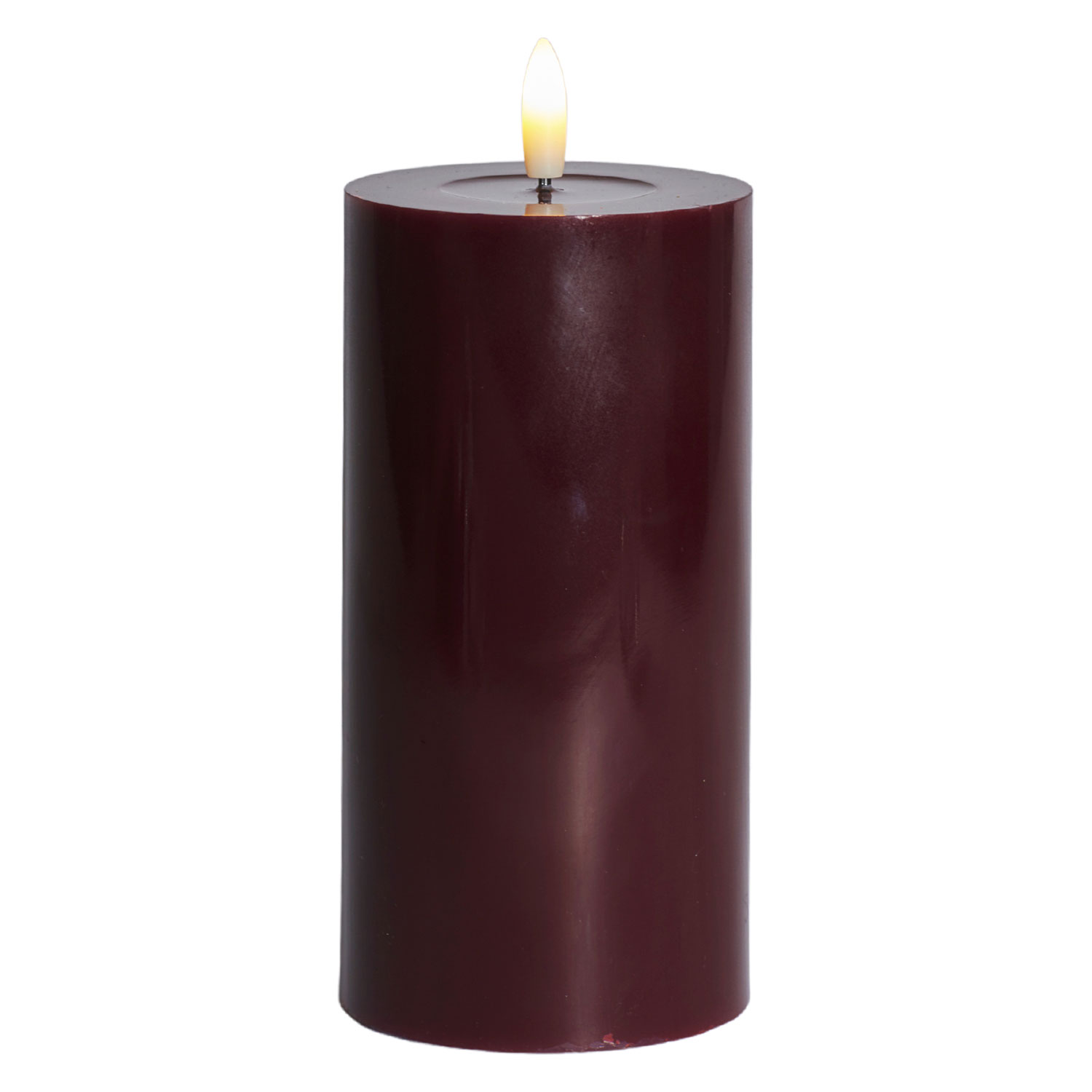 Sille Lacquer Pillar - Ø7.5 x 15cm, Bordeaux