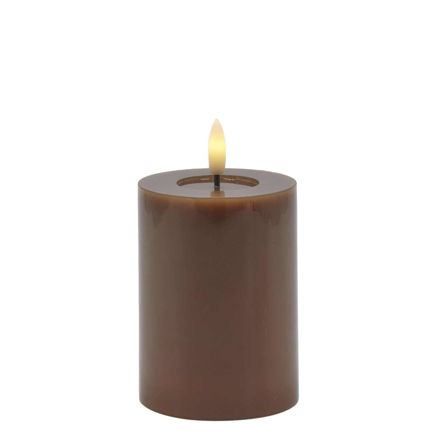 Sille Lacquer Pillar - Ø7.5 x 10cm, Toffee