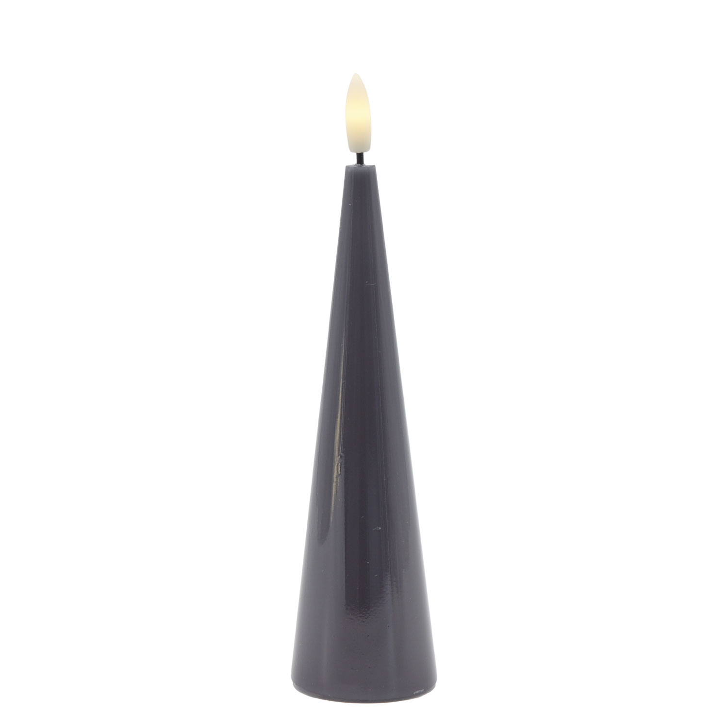 Sille Lacquer Cone - Ø4.8 x 17cm, Stone Gray