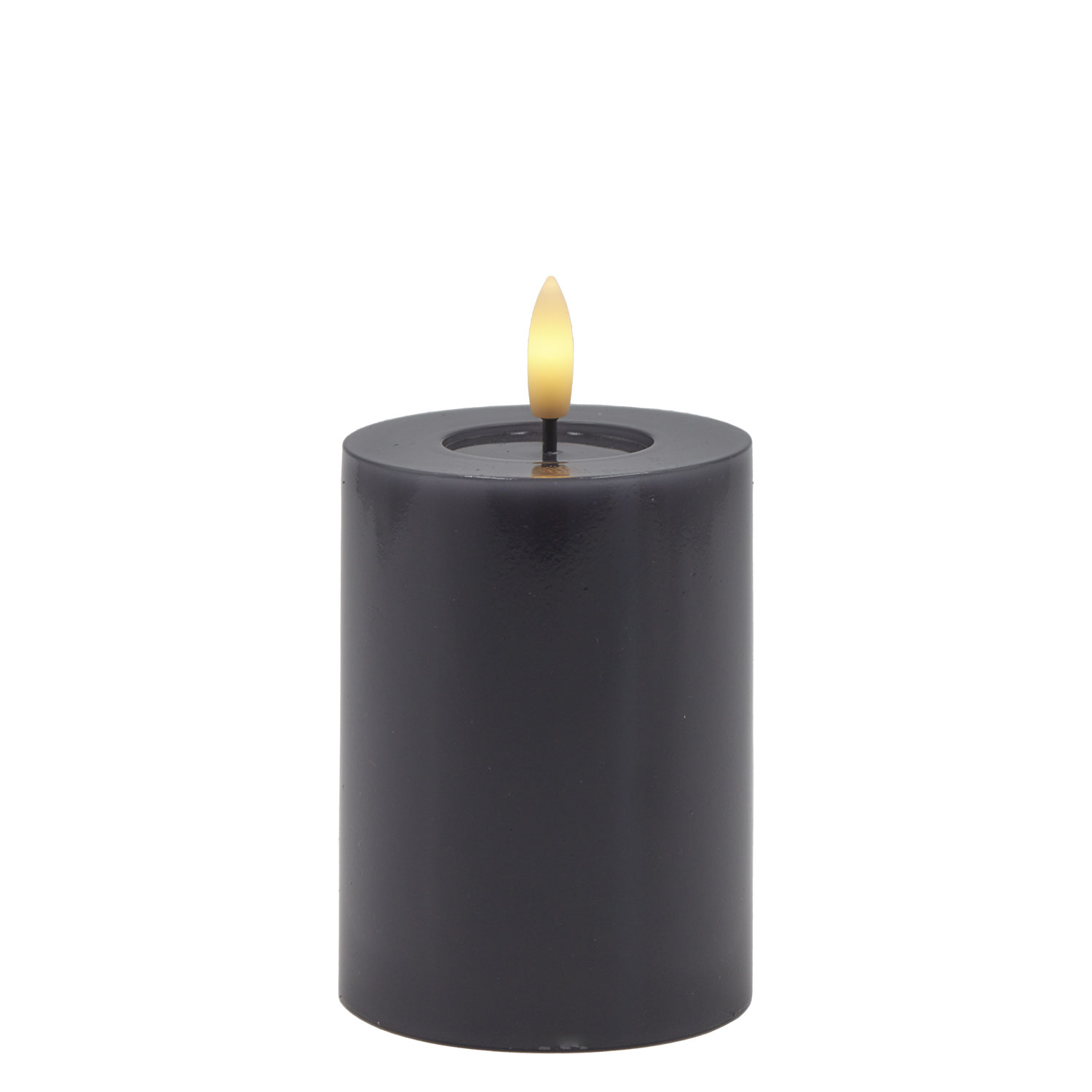 Sille Lacquer Pillar - Ø7.5 x 10cm, Stone Gray